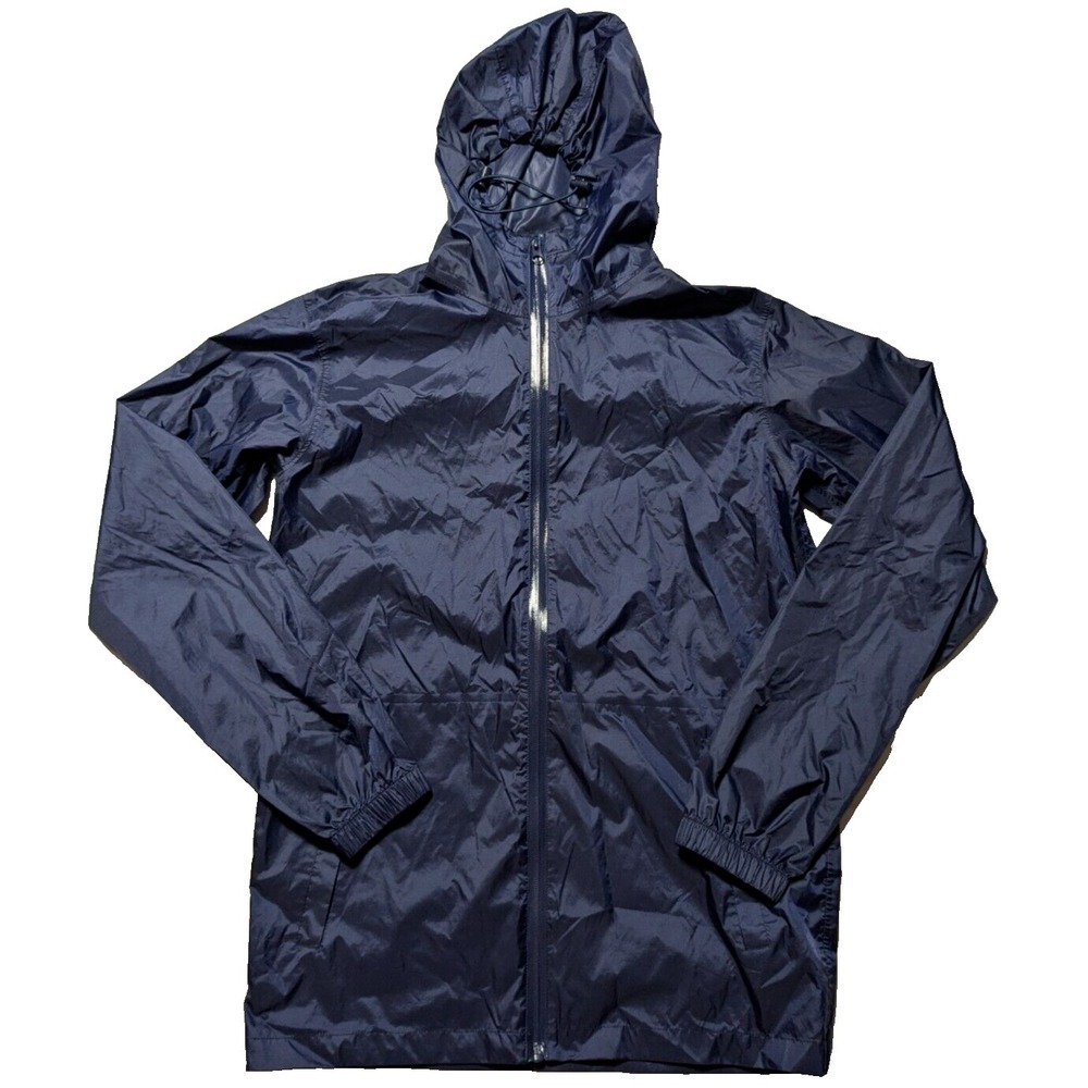 TRI-MOUNTAIN PERFORMANCE Men Small Blue Nylon Full Zip Windbreaker Rain‎ Jacket